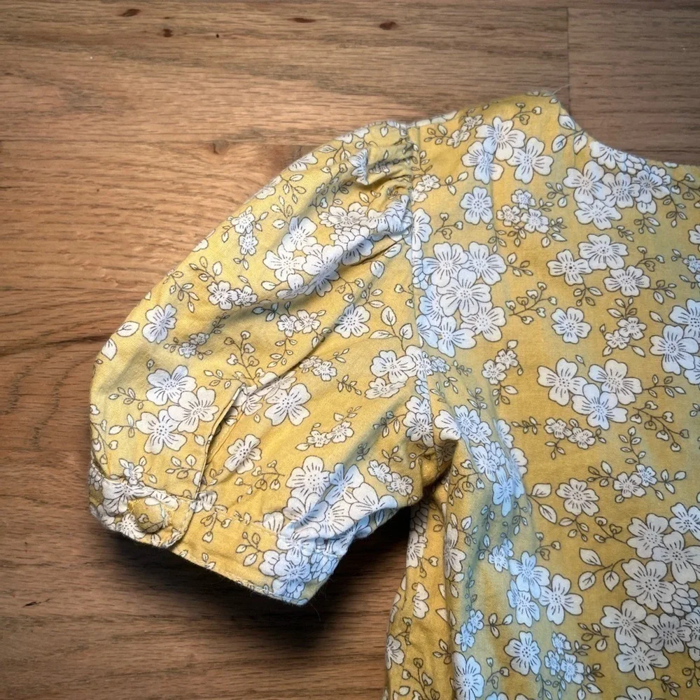 Little Lord & Lady Cotton Yellow Floral Fancy Dress Size 5/6 Years